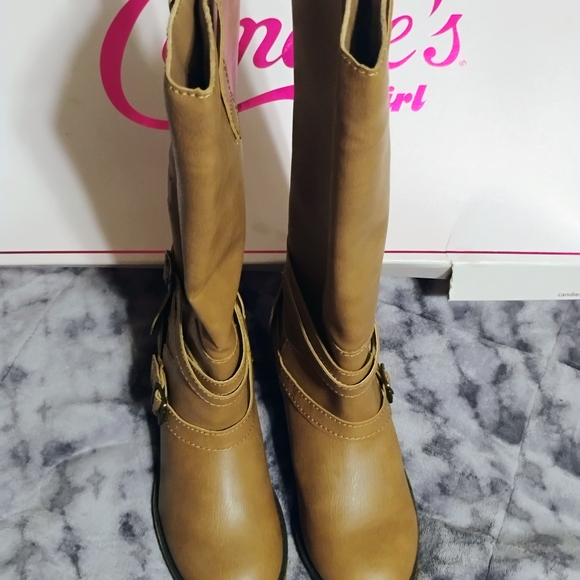 Candie's Tan Kids Boots - Picture 1 of 5